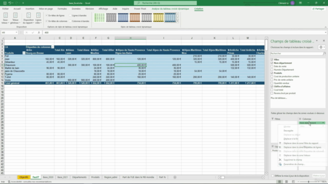 Excel : maîtrise des TCD et création d'un tableau de bord – Screenshot 2