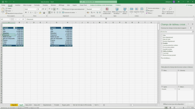 Excel : maîtrise des TCD et création d'un tableau de bord – Screenshot 4