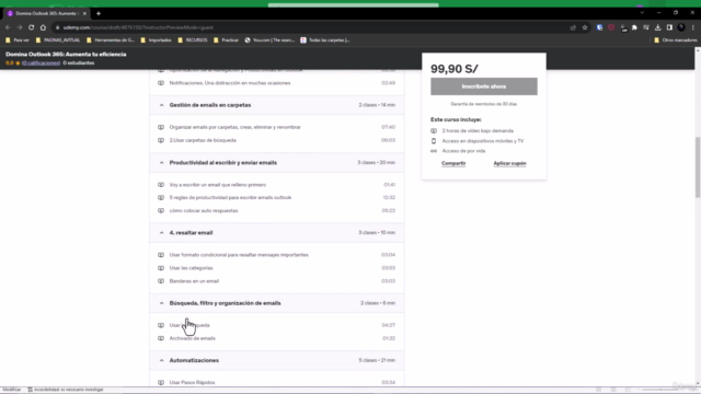 Curso completo de Microsoft Outlook – Screenshot 3