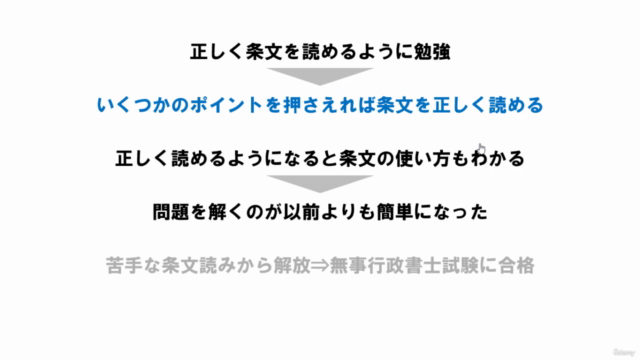 [行政書士試験向け]条文が苦手な方でも3つのポイントで 正しい条文の読み方を身につけ条文を使いこなすコース – Screenshot 3