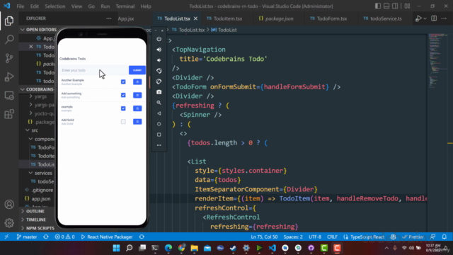 Build A TodoList with ASP.NET and React Native - Screenshot_01