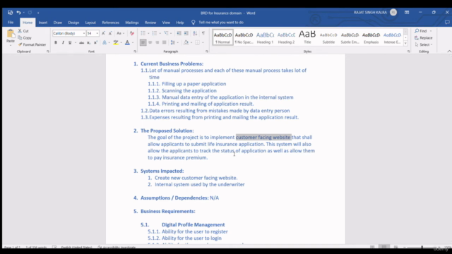 Business Analysis for Insurance domain – Screenshot 2