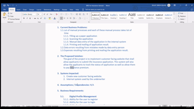 Business Analysis for Insurance domain – Screenshot 3