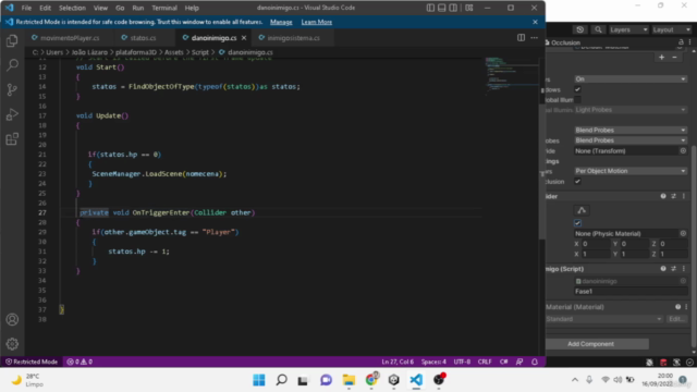 Construa Um Game Plataforma Unity 3D – Screenshot 1