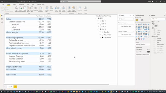 How to build a profit and loss statement in Power BI Desktop - Screenshot_04