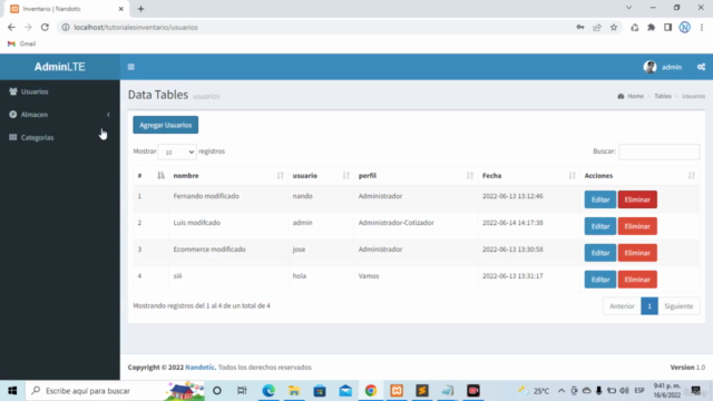 Sistema de inventario con php8, MVC, POO, PDO y AdminLTE – Screenshot 1