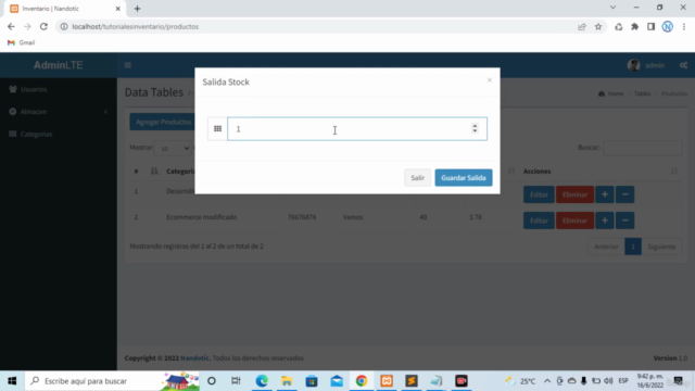 Sistema de inventario con php8, MVC, POO, PDO y AdminLTE – Screenshot 2