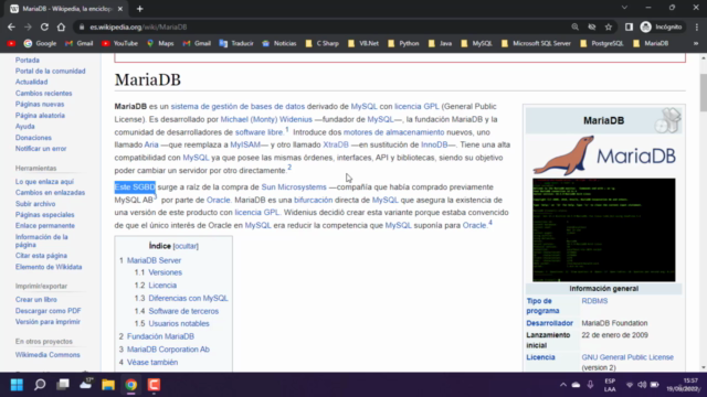 Curso de Base de Datos MariaDB Server – Screenshot 1