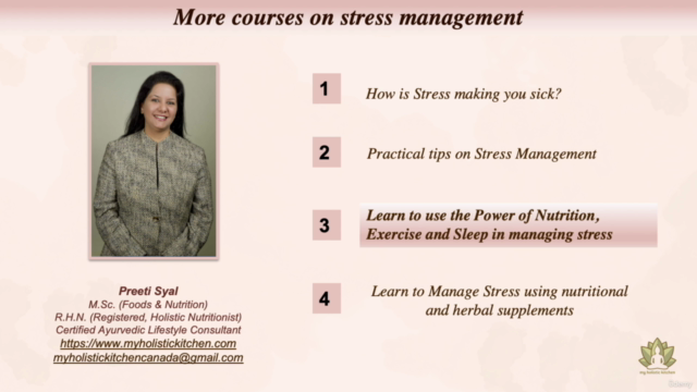 Stress Management #3 The Power of Nutrition, Exercise, Sleep – Screenshot 2