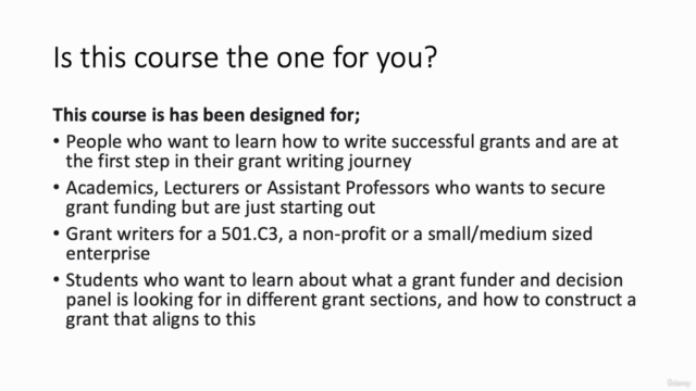 Grant Writing for Beginners – Screenshot 4