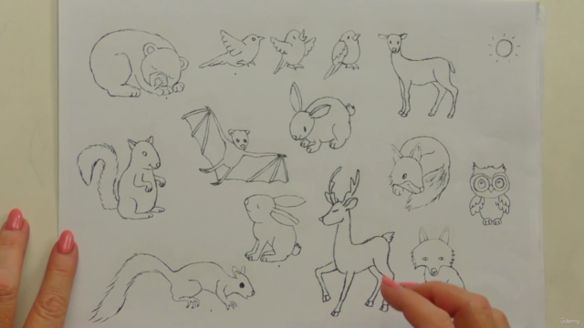 Draw in 60 Seconds: Woodland Animals – Screenshot 2