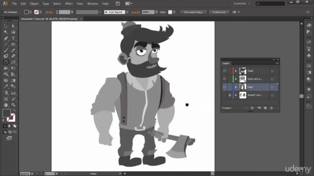 Create Detailed and Poseable Character in Adobe Illustrator – Screenshot 2