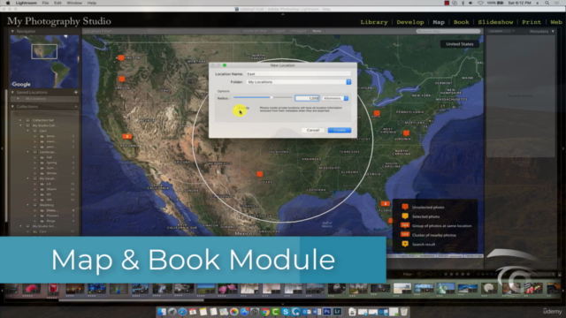 Adobe Lightroom Classic CC: The Map & Book Module – Screenshot 1