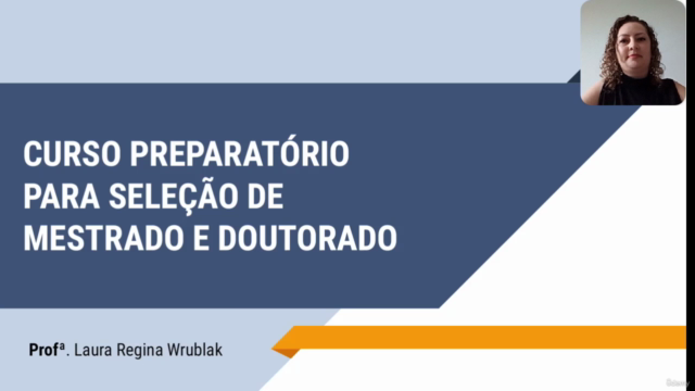 Curso Preparatório para Seleção de Mestrado e Doutorado – Screenshot 1