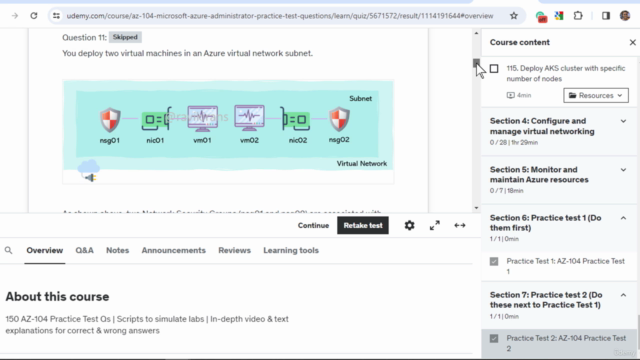 AZ-104 PRACTICE TEST w/ Labs | Microsoft Azure Administrator – Screenshot 1