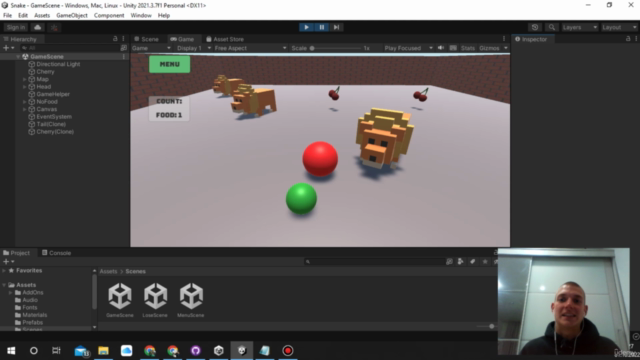 Знакомство с Unity. 3D Snake. – Screenshot 1