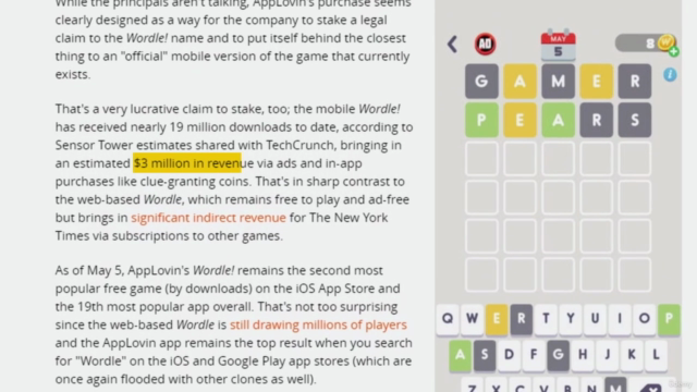 Unity Mobile Game - Master Hyper Casual Word Game Mechanics! – Screenshot 1
