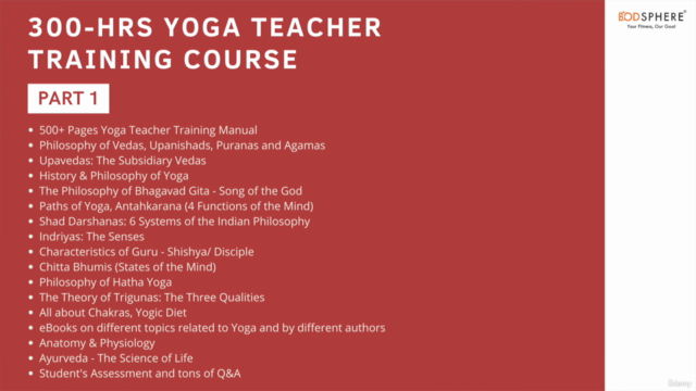 300 Hours Yoga Teacher Training - Part 1 (Bodsphere) – Screenshot 2