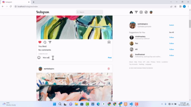 Build Instagram Clone using PHP,MYSQL +Js – Screenshot 3