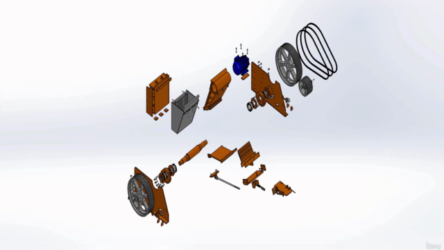 Çeneli Kırıcı Makine Tasarımı & Solidworks Eğitimi – Screenshot 1