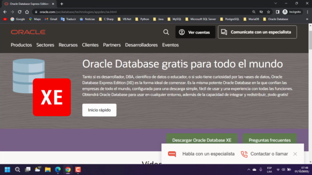 Curso de Base de Datos Oracle Database – Screenshot 1