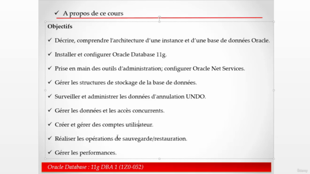 Formation Oracle "DBA 1" préparation de Certif (Z0-052) – Screenshot 2
