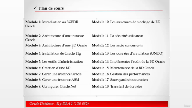 Formation Oracle "DBA 1" préparation de Certif (Z0-052) – Screenshot 3