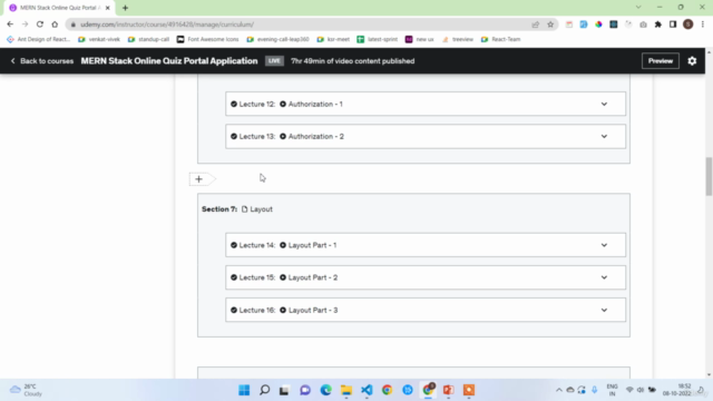 MERN Stack Online Quiz Portal Application – Screenshot 2