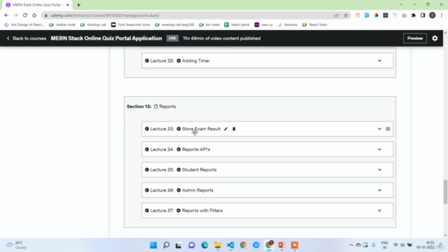 MERN Stack Online Quiz Portal Application – Screenshot 4