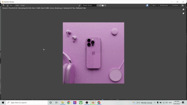 Step-by-Step iPhone 14 Pro 3D Modelling and Rendering – Screenshot 3