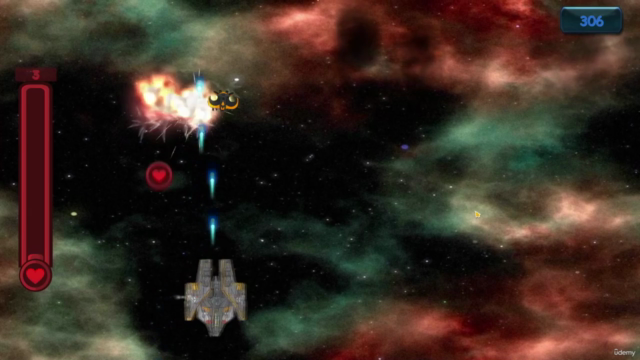 Creating your first game in Unity | 2D space shooter – Screenshot 4
