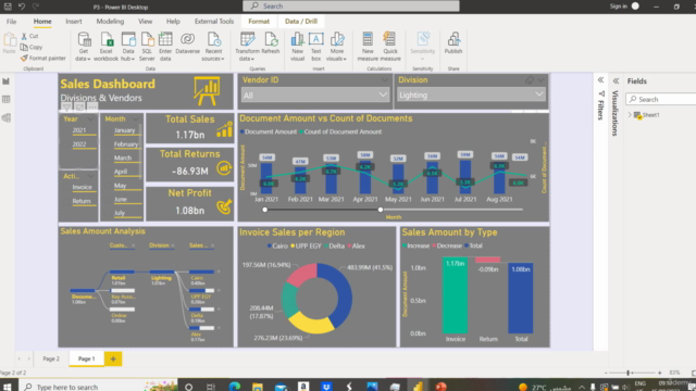 Power BI in Arabic - Visualization & Data Transformation – Screenshot 1