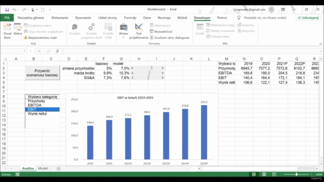 Modelowanie finansowe – prognoza sprawozdania finansowego I – Screenshot 4