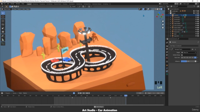 Modelling and Animating a Car in Blender – Screenshot 4