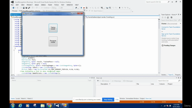 Face recognition from SQL Database using C# – Screenshot 3