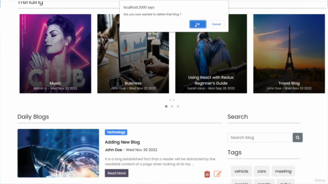 Build Advanced Blog App with React & Firebase from Scratch – Screenshot 1