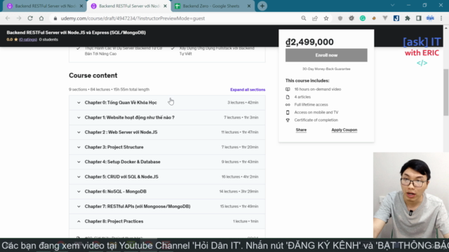 NodeJS Pro - Tự Học từ số 0 (MVC, REST APIs, SQL/MongoDB) – Screenshot 2