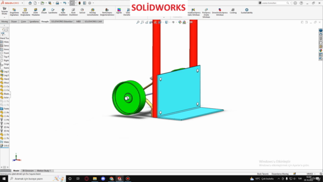 SOLİDWORKS Sac, Yüzey, Kalıp, Analiz Dahil Sıfırdan Yüze – Screenshot 1