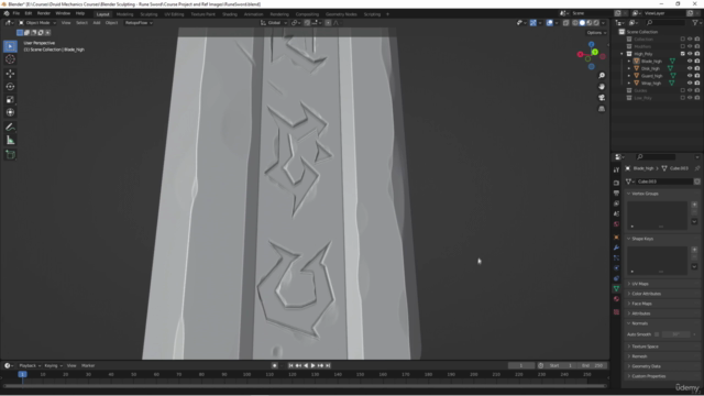 Blender Sculpting - Rune Sword – Screenshot 3