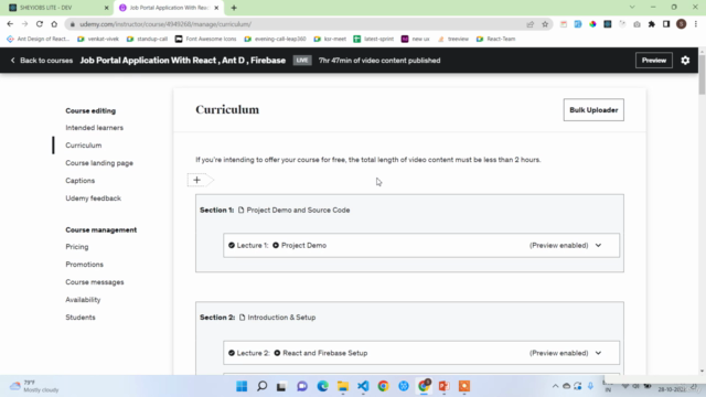 Job Portal Application With React , Ant D , Firebase – Screenshot 1