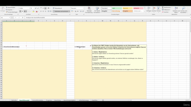 Aktienanalyse & Unternehmensbewertung mit Excel – Screenshot 1