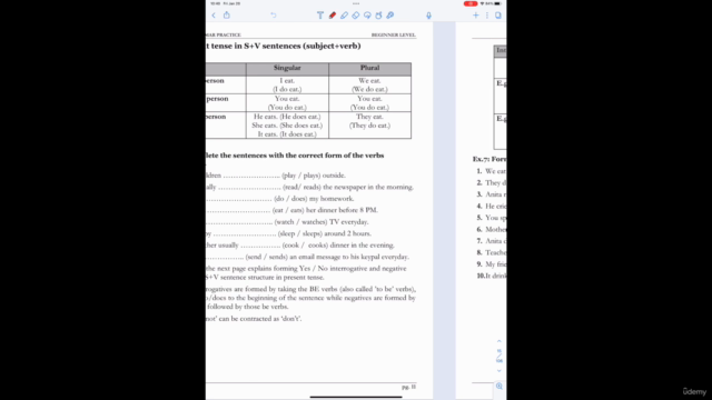 English Grammar Practice Beginner Level (with workbook) – Screenshot 3