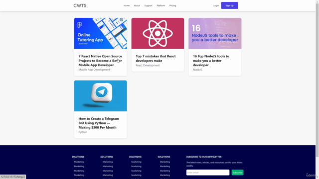 Create a Blog Website in ReactJS, TailwindCSS and Strapi CMS – Screenshot 3