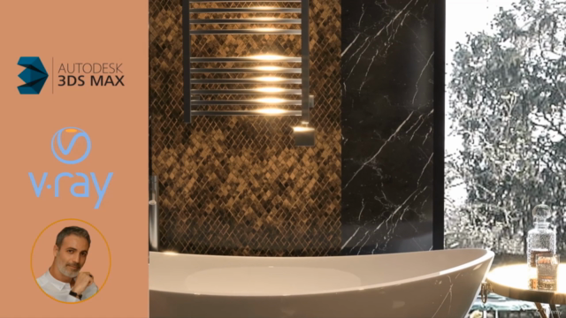 3Ds Max V-ray5 Gerçekçi Banyo Aydınlatma (2022) – Screenshot 3
