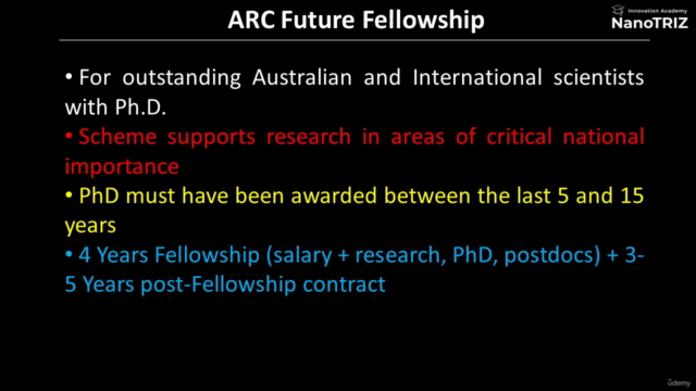 Australian ARC Future Fellowship for mid-Career Scientists – Screenshot 2