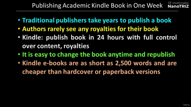 Publishing Academic Kindle Book in One Week – Screenshot 1