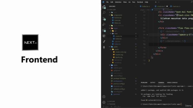 Fullstack Next.js : Belajar Membuat Website Voting Online – Screenshot 2