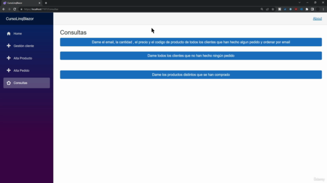 Aprende LINQ desde cero con C#, Entity Framework y Blazor – Screenshot 3