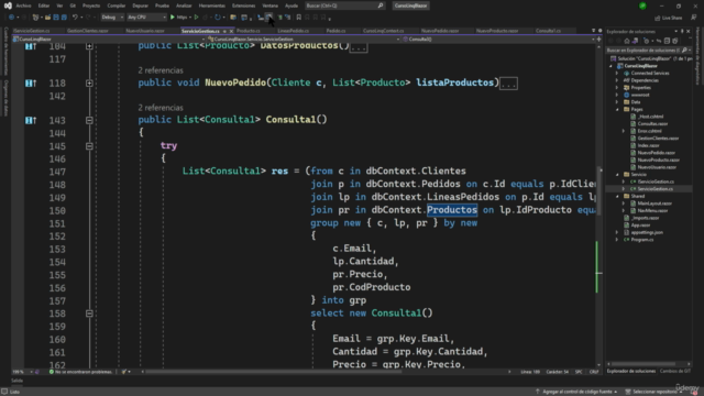 Aprende LINQ desde cero con C#, Entity Framework y Blazor – Screenshot 4