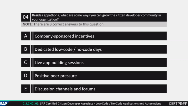 C_LCNC_01 - SAP Certified Citizen Developer | Exam Questions – Screenshot 2